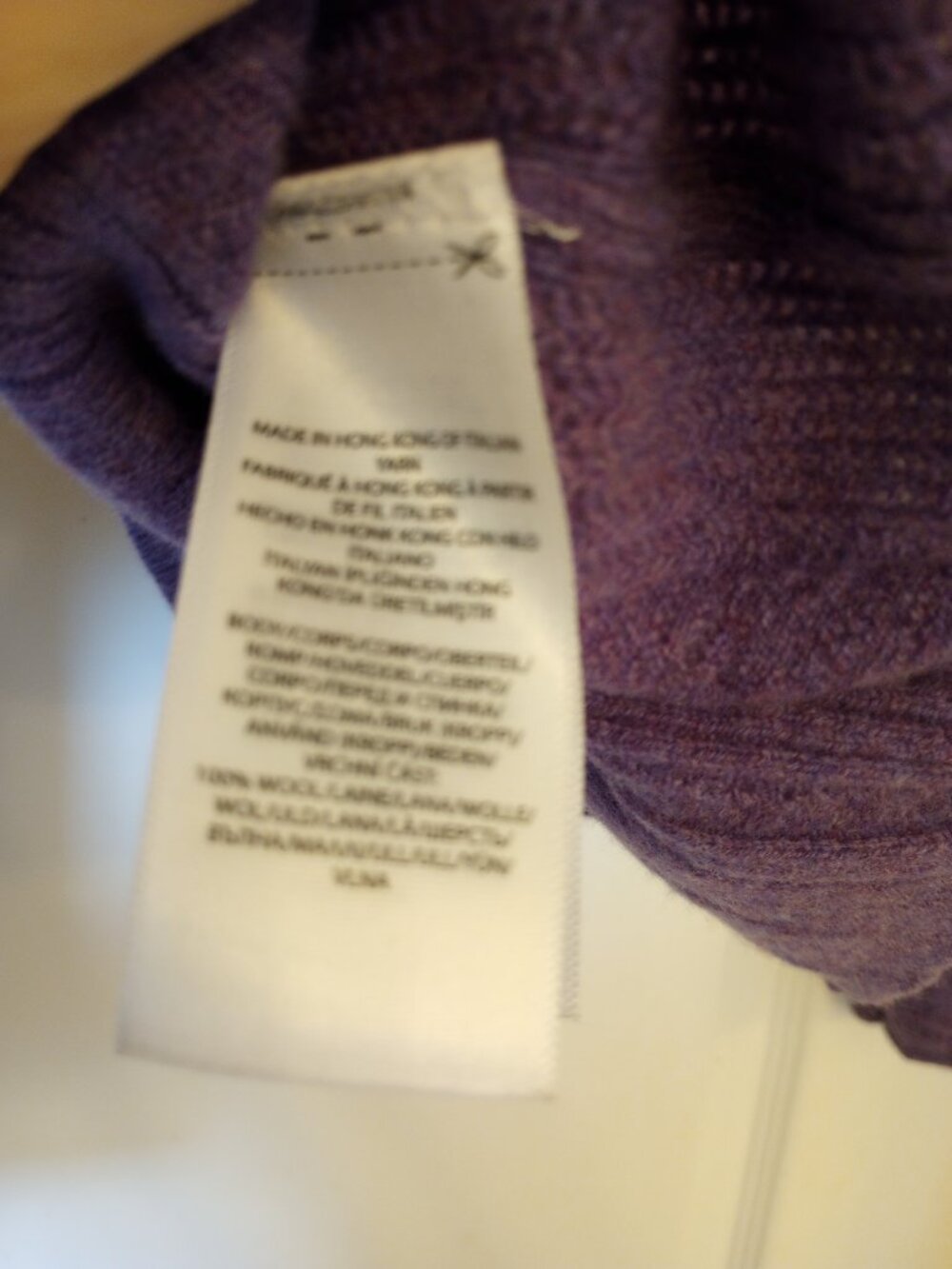 Polol Ralph Lauren Purple Ruffle Mock Neck Sweater - Picture 6 of 7
